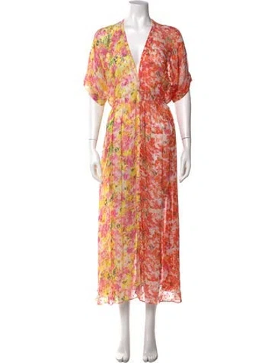 Pre-owned Rococo Sand Floral Print Long Dress