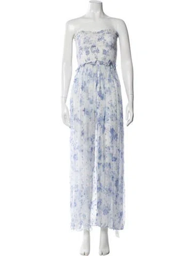 Pre-owned Rococo Sand Floral Print Long Dress In Multi