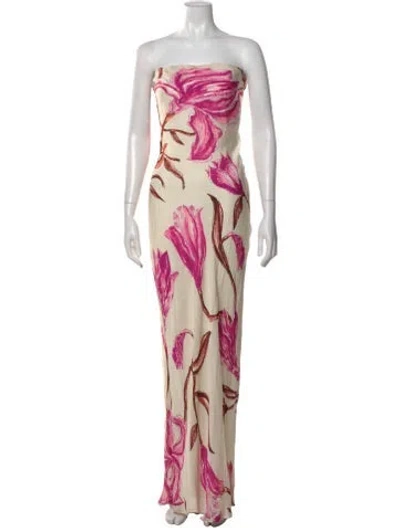 Pre-owned Rococo Sand Floral Print Long Dress In Multi