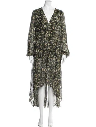 Pre-owned Rococo Sand Floral Print Long Dress In Multi
