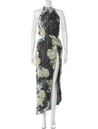 Pre-owned Rococo Sand Floral Print Long Dress In White