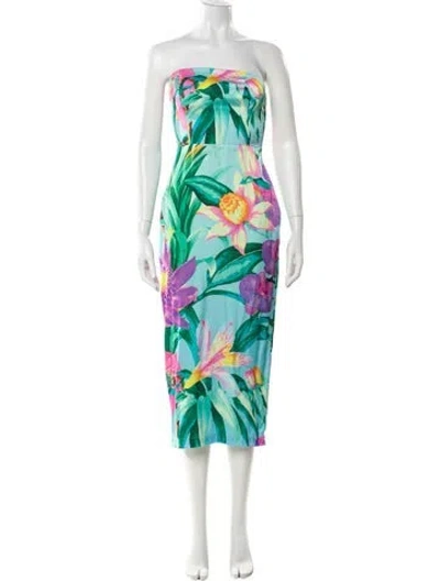 Pre-owned Rococo Sand Floral Print Midi Length Dress W/ Tags In Multi