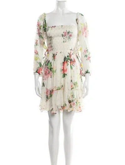 Pre-owned Rococo Sand Floral Print Mini Dress
