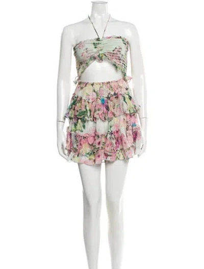 Pre-owned Rococo Sand Floral Print Mini Dress