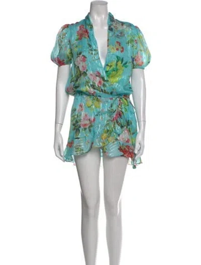 Pre-owned Rococo Sand Floral Print Mini Dress