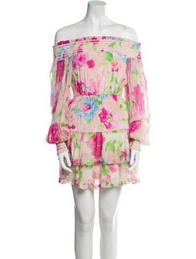 Pre-owned Rococo Sand Floral Print Mini Dress In Multi