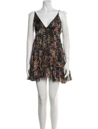 Pre-owned Rococo Sand Floral Print Mini Dress In Multi