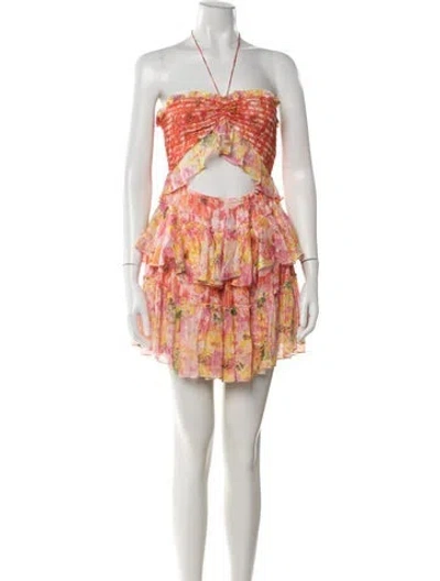 Pre-owned Rococo Sand Floral Print Mini Dress In Multi