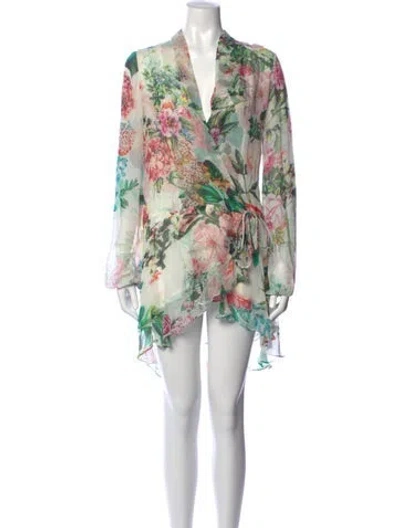 Pre-owned Rococo Sand Floral Print Mini Dress In Multicolor