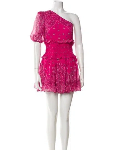 Pre-owned Rococo Sand Floral Print Mini Dress In Pink