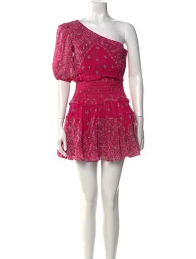 Pre-owned Rococo Sand Floral Print Mini Dress In Pink