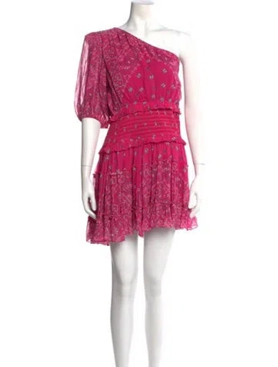 Pre-owned Rococo Sand Floral Print Mini Dress In Pink