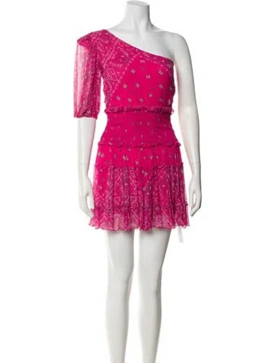 Pre-owned Rococo Sand Floral Print Mini Dress In Pink