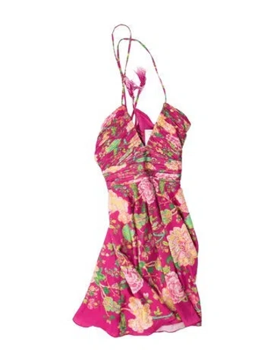 Pre-owned Rococo Sand Floral Print Mini Dress In Pink