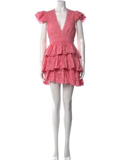 Pre-owned Rococo Sand Floral Print Mini Dress In Pink