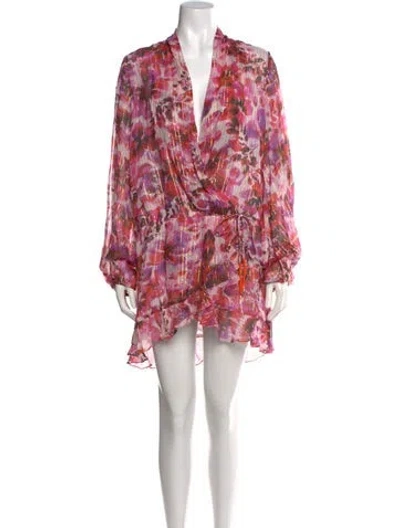 Pre-owned Rococo Sand Floral Print Mini Dress In Pink