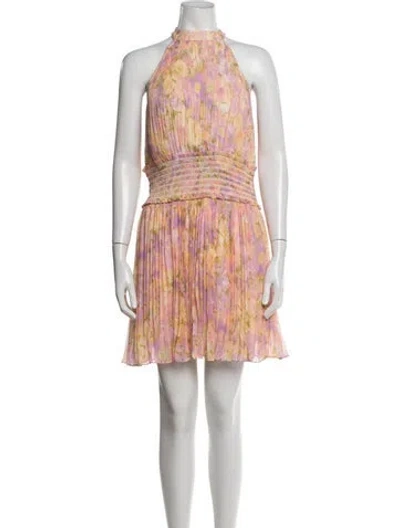 Pre-owned Rococo Sand Floral Print Mini Dress In Pink