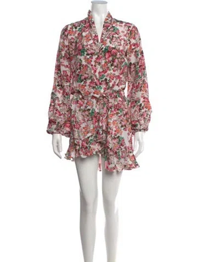 Pre-owned Rococo Sand Floral Print Mini Dress In Pink