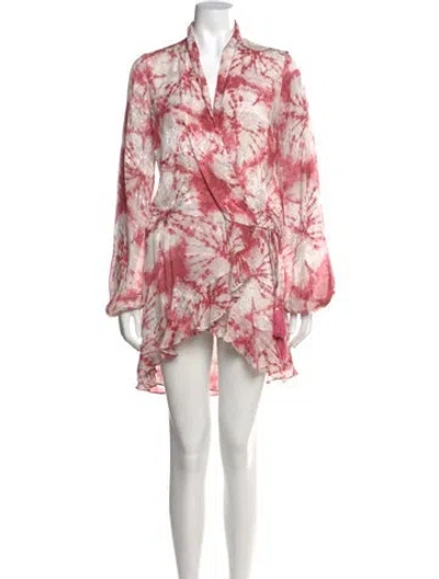 Pre-owned Rococo Sand Floral Print Mini Dress W/ Tags In Red