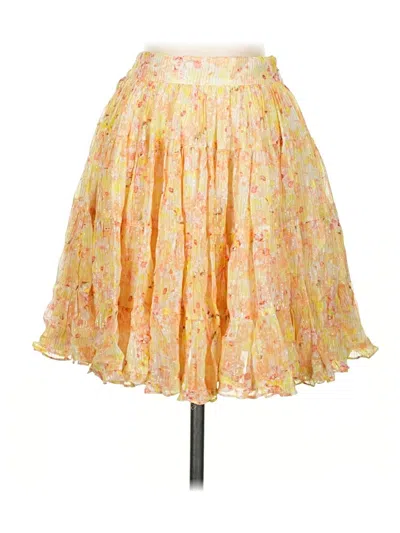 Pre-owned Rococo Sand Formal Skirt In Yellow