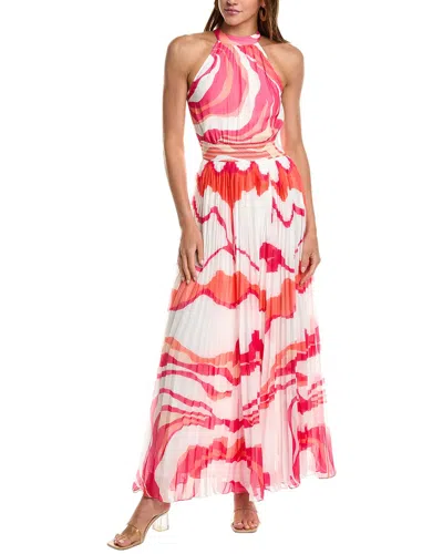 Rococo Sand Halter Maxi Dress In Pink