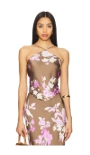 Rococo Sand Halter Neck Top In Multi
