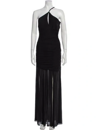 Pre-owned Rococo Sand Halterneck Long Dress In Black