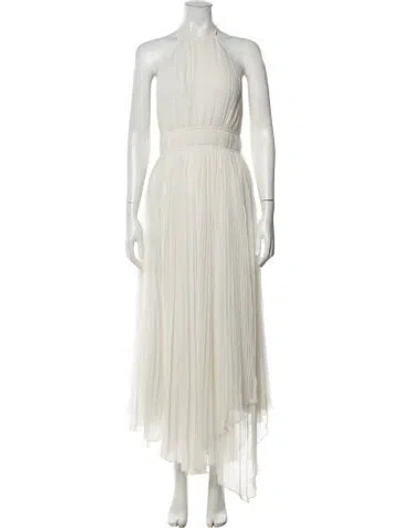 Pre-owned Rococo Sand Halterneck Long Dress In Neutrals