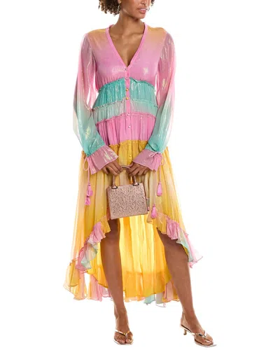 Rococo Sand High-low Maxi Dress In Multi