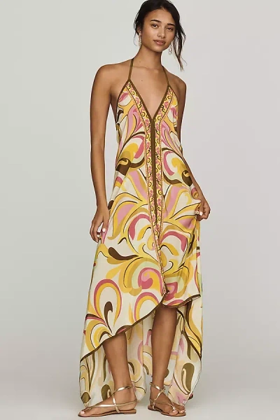 Rococo Sand High-low Maxi Dress In Multi