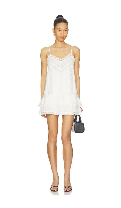 Rococo Sand Lace Detail Mini Dress In White