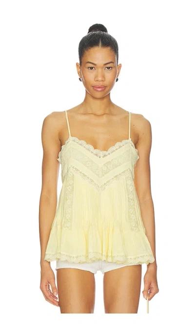 Rococo Sand Lace Detail Top In Yellow
