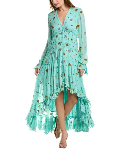 Rococo Sand Love Heart Maxi Dress In Blue