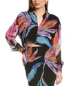 Rococo Sand Margo Crop Shirt In Black