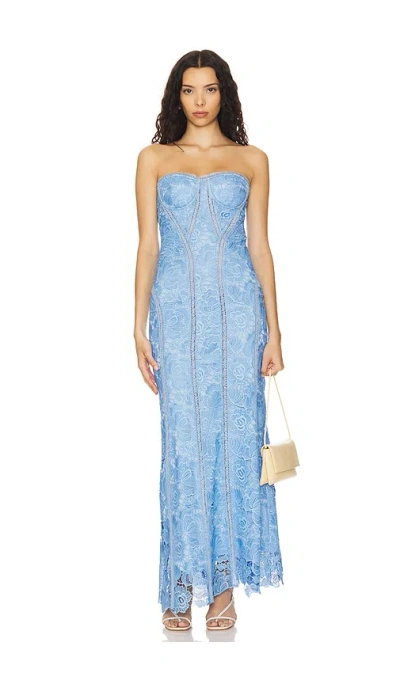 Rococo Sand Maxi Dress In Blue