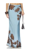 Rococo Sand Maxi Skirt In Blue