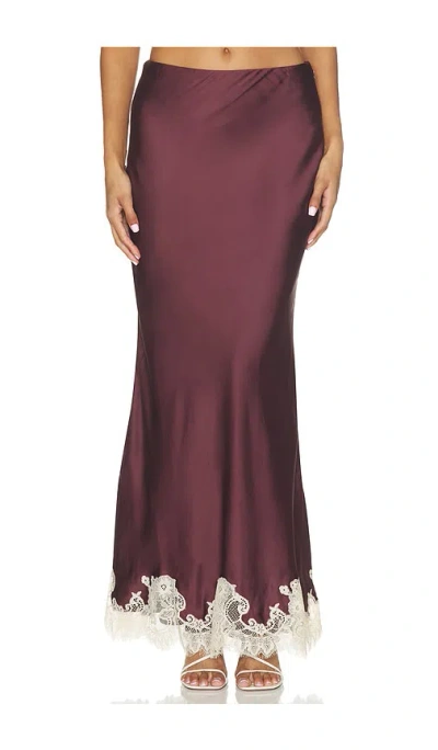 Rococo Sand Maxi Skirt In Burgundy