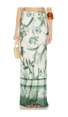 Rococo Sand Maxi Skirt In Sage Green