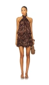 Rococo Sand Mini Dress In Brown