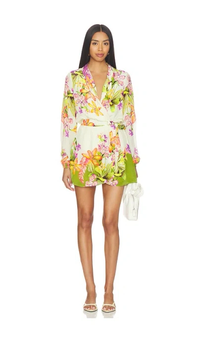 Rococo Sand Mini Dress With Detachable Belt In Multi