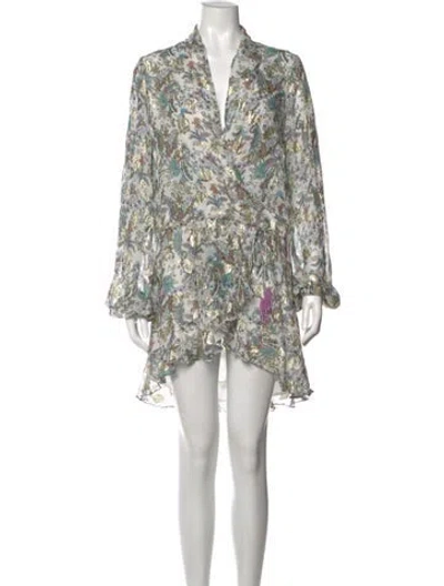 Pre-owned Rococo Sand Paisley Print Mini Dress