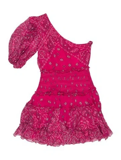 Pre-owned Rococo Sand Paisley Print Mini Dress In Pink