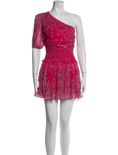 Pre-owned Rococo Sand Paisley Print Mini Dress In Pink