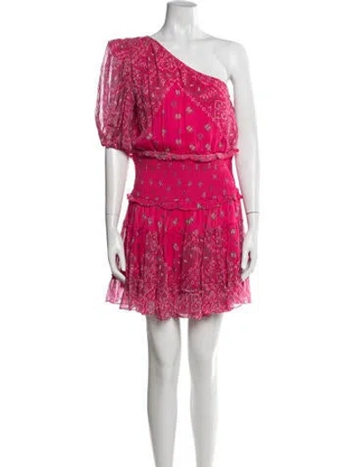 Pre-owned Rococo Sand Paisley Print Mini Dress In Pink