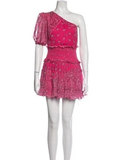 Pre-owned Rococo Sand Paisley Print Mini Dress In Pink