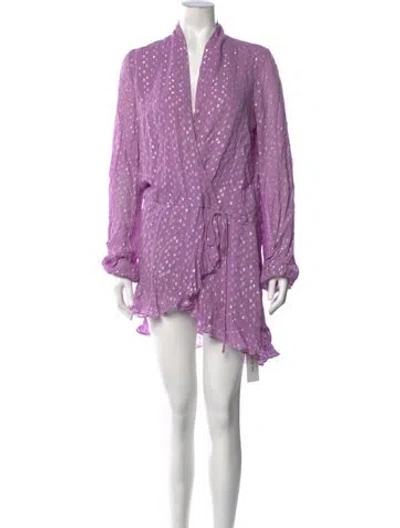 Pre-owned Rococo Sand Patterned Mini Dress In Purple