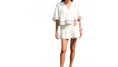 Rococo Sand Pintucks Detail Top In Ivory In Gray