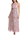 Rococo Sand Pleated Maxi Dress In Pink