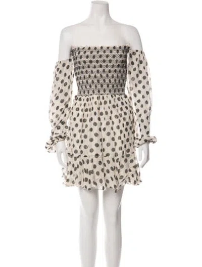 Pre-owned Rococo Sand Polka Dot Print Mini Dress In Black/gold/neutrals