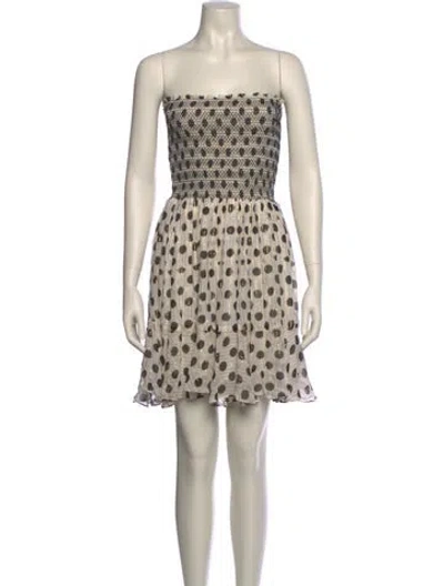 Pre-owned Rococo Sand Polka Dot Print Mini Dress W/ Tags